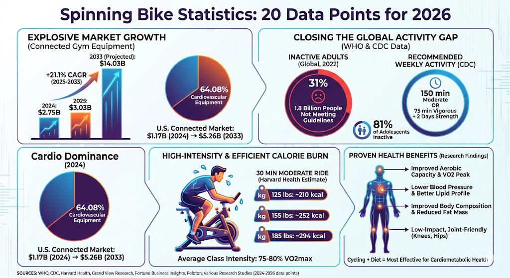 spinning bike statistics