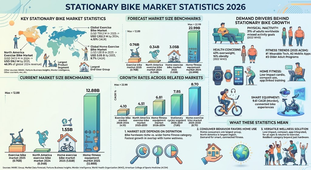 stationary bike market statistics